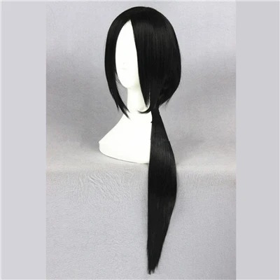 Wig Аниме Наруто Учиха Итачи косплей парик Женский Мужской Длинный Конский хвост черные волосы пышный парик Хэллоуин вечерние аксессуары для косплея Новинка - Цвет: Wig