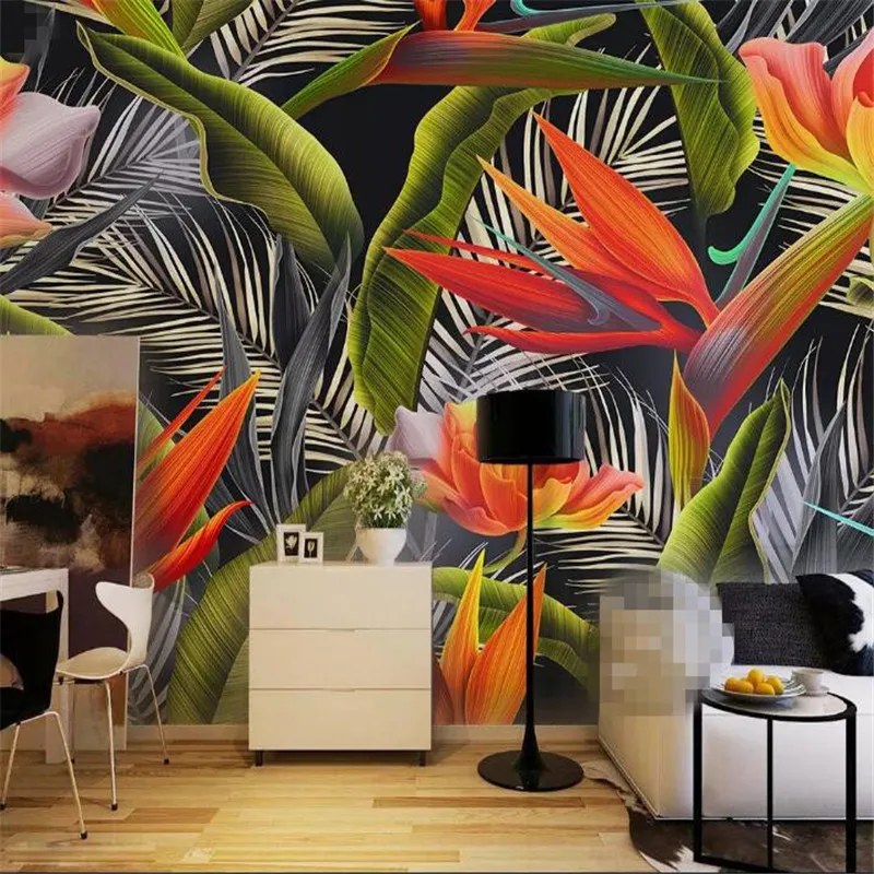

Canna retro fashion background high-grade wall cloth manufacturers wholesale wallpaper mural photo wall