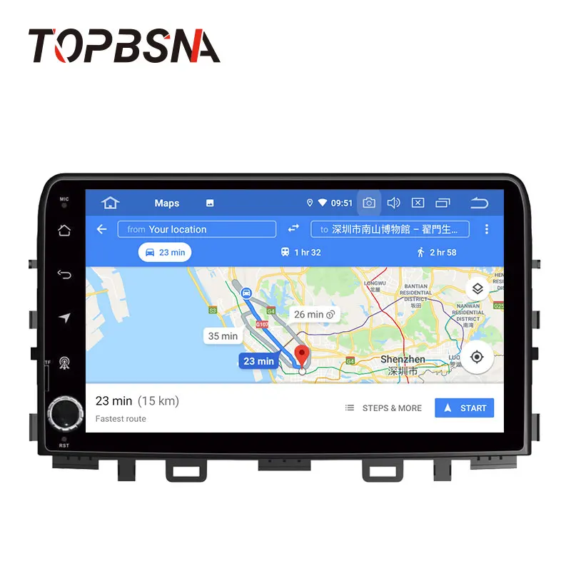 Автомобильный мультимедийный плеер TOPBSNA проигрыватель на Android 10 для KIA RIO 2017 2018 2 din