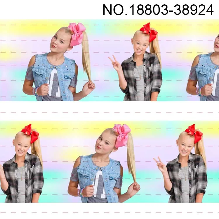 10 ярдов-разные размеры-JOJO girls Grosgrain ribbon-JOJO/hairbow/Розовая/милая лента с принтом для девочек