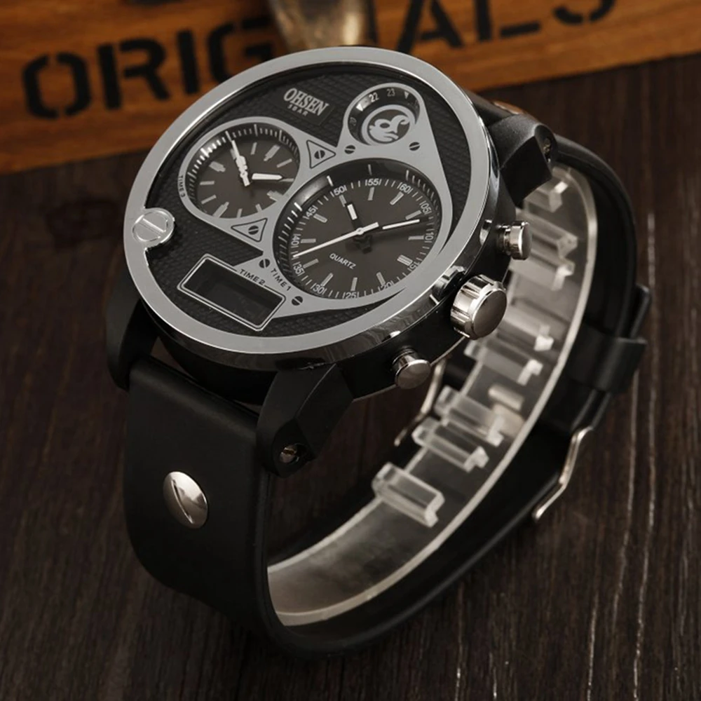 Reloj Masculino OHSEN цифровые светодиодные кварцевые мужские наручные часы 50 м для