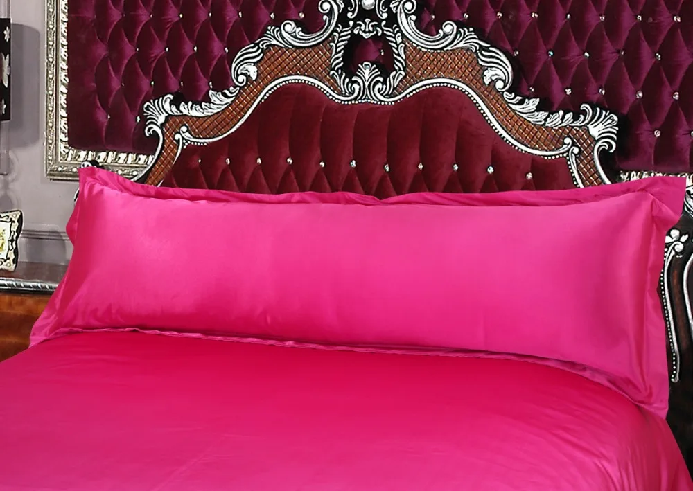 Роскошный Золотой Бренд Двойной шелковый атлас Подушка Чехол двойная Длинная