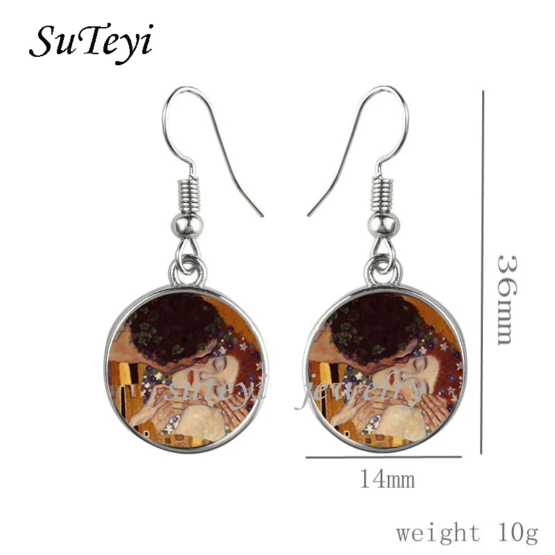 Украшения для женщин украшения серьги Gogh абстрактная картина маслом стекло