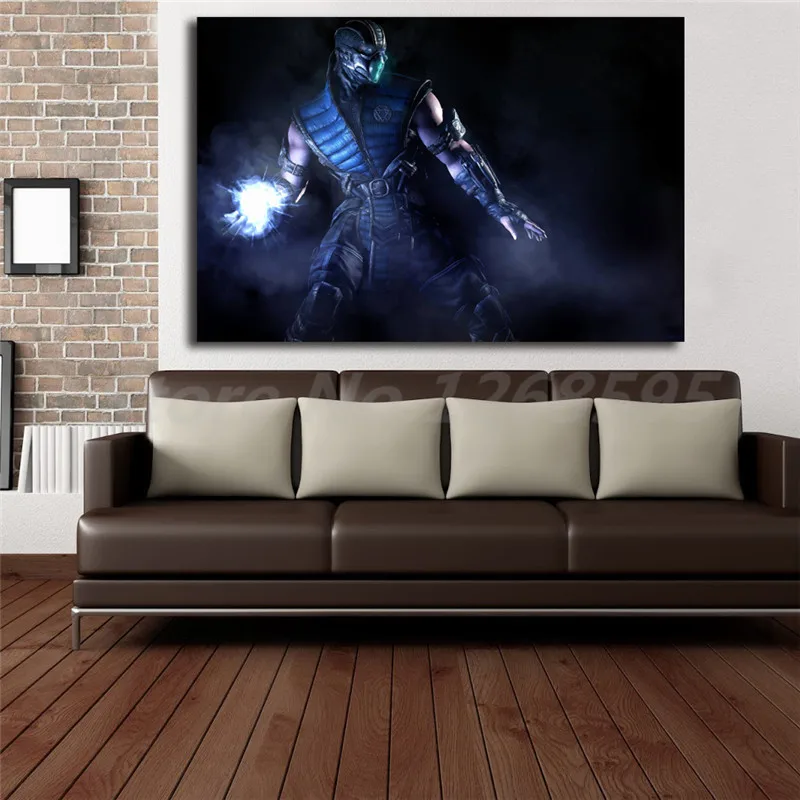 Настенные плакаты на холсте Sub Zero In Mortal Kombat X декоративная живопись Современное