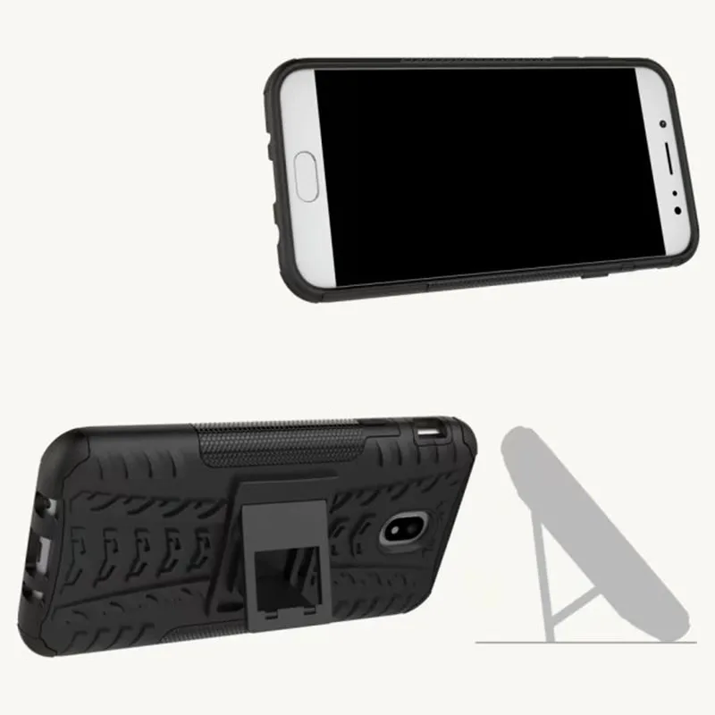 Смешивание Пластик жесткий бронированный чехол с подставкой для samsung Galaxy J7 j730 тонкий ударопрочный чехол для samsung J 7 EU Евразийская версия