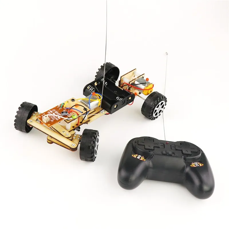 DIY обучающий электрический пульт дистанционного управления RC робот автомобиль научное изобретение игрушки для детей подарок Обучающие игрушки модели