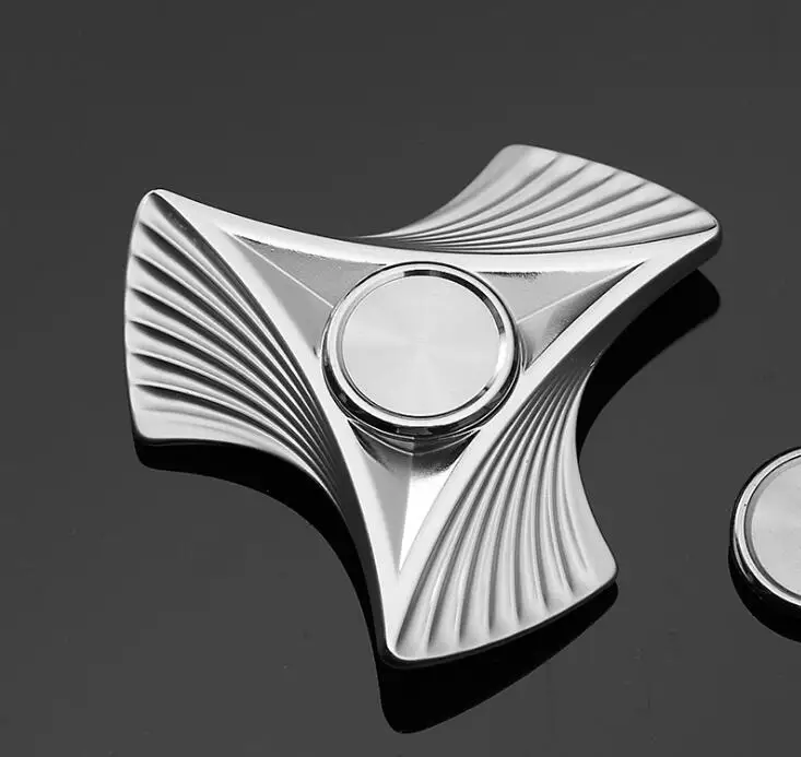 FoletoTrefoil в форме рыбьего плавника ручной Spinner PVD жидкий металлический распылитель краски EDC Спиннеры анти стресс игрушка малыш взрослый палец Спиннер Coo
