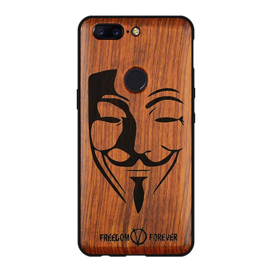 as picture Oneplus 5t чехол Boogic Настоящее Дерево funda Oneplus 6 палисандр ТПУ противоударный задний Чехол для телефона One plus 6 Чехол - Цвет: as picture