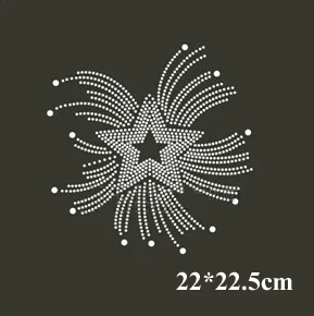 2 шт./лот наклейка со звездами Стразы с помощью утюга кристаллами Переводные