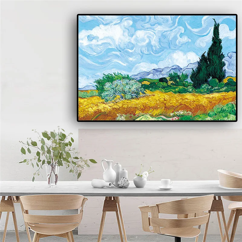 Vince Van Gogh CYPRESS картина маслом на холсте плакаты и принты скандинавский настенный