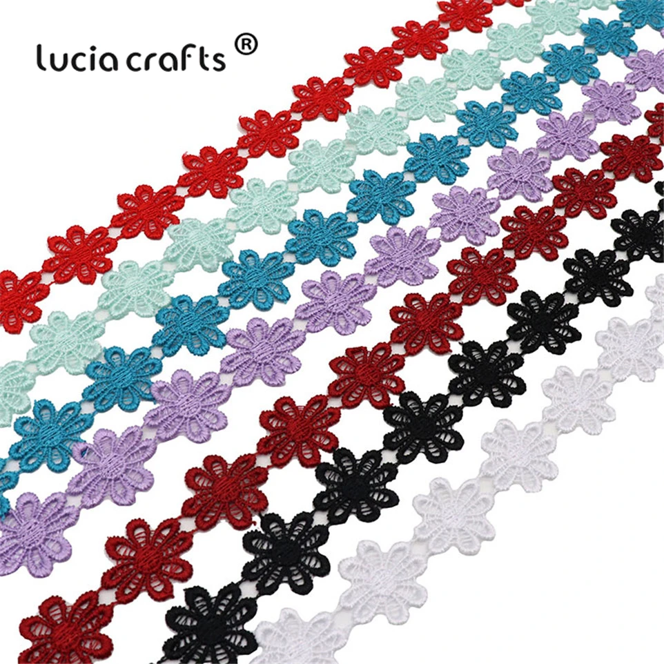 Lucia crafts 2,5 см ручной работы лоскутный материал с кружевной лентой пошив одежды «сделай сам» кружевная отделка головные уборы аксессуары 2 ярдов N0408