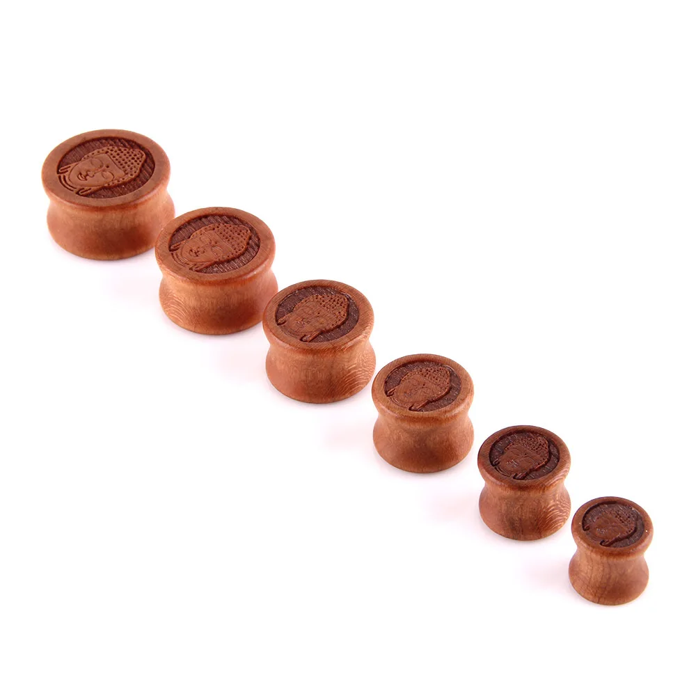 1 пара распродажа 00g-4/5 &quotлоготип Будды органический деревянный датчик