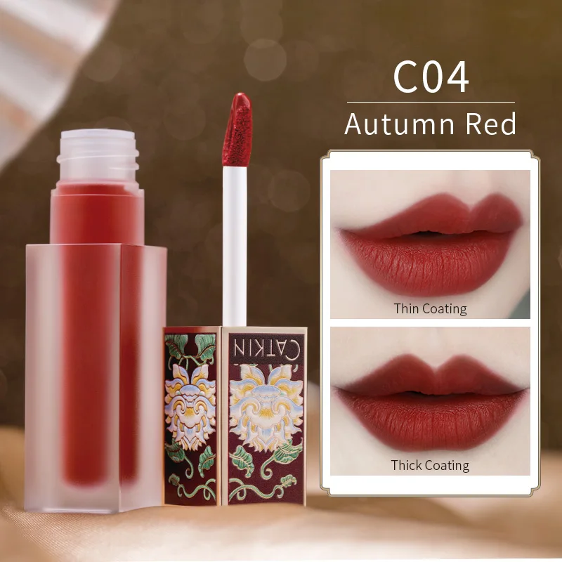 C04 Autumn Red CATKIN Eternal Love Vivid Melody блеск для губ 4,2 г матовый блеск для губ макияж увлажняющий питательный прозрачный блеск для губ - Цвет: C04 Autumn Red