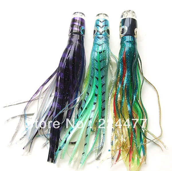

Hot Sale-9.5" Octopus Skirt Lure Fishing Lure Fishing Tackle Soft Baits Sea Fishing Lure Game Trolling Resin Head with Octopus S