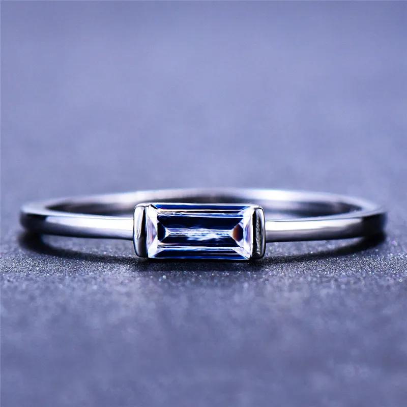 Женское кольцо в стиле бохо маленькое из 100% натурального серебра с кристаллами и