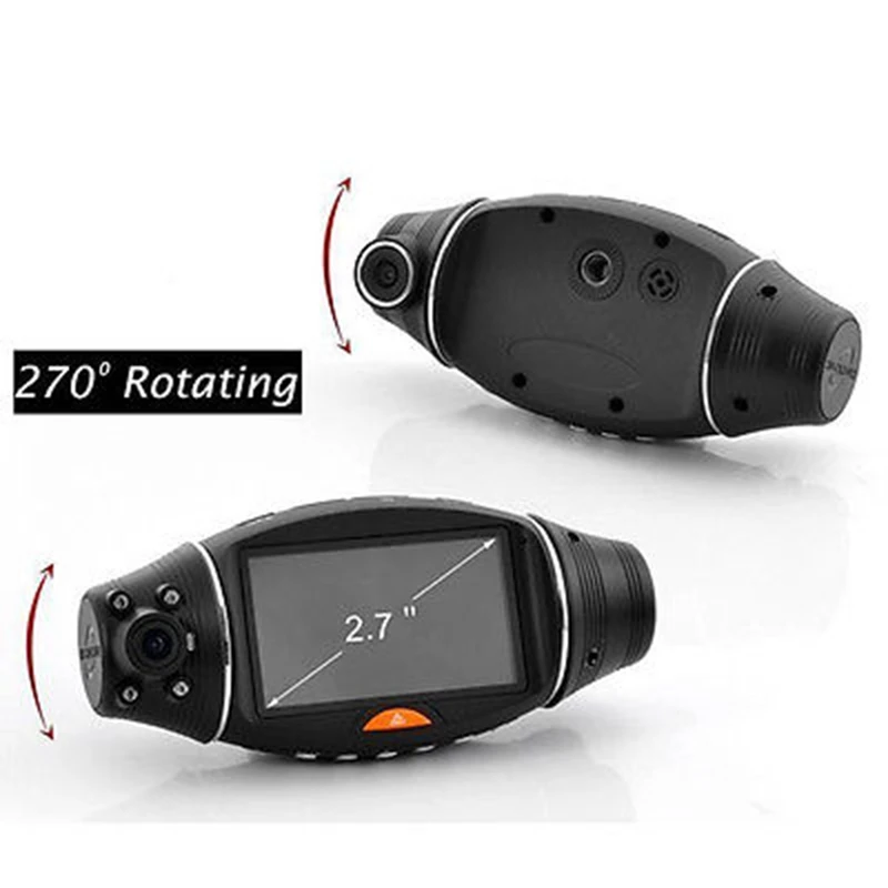 Автомобильный видеорегистратор R310 TFT с двумя объективами HD GPS G сенсор 2 7 дюйма 1