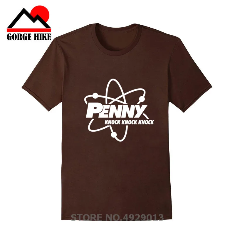 Knock Penny Футболка Большой винтажный Bang Sheldon колледж Cooper серия теория хлопок крутой