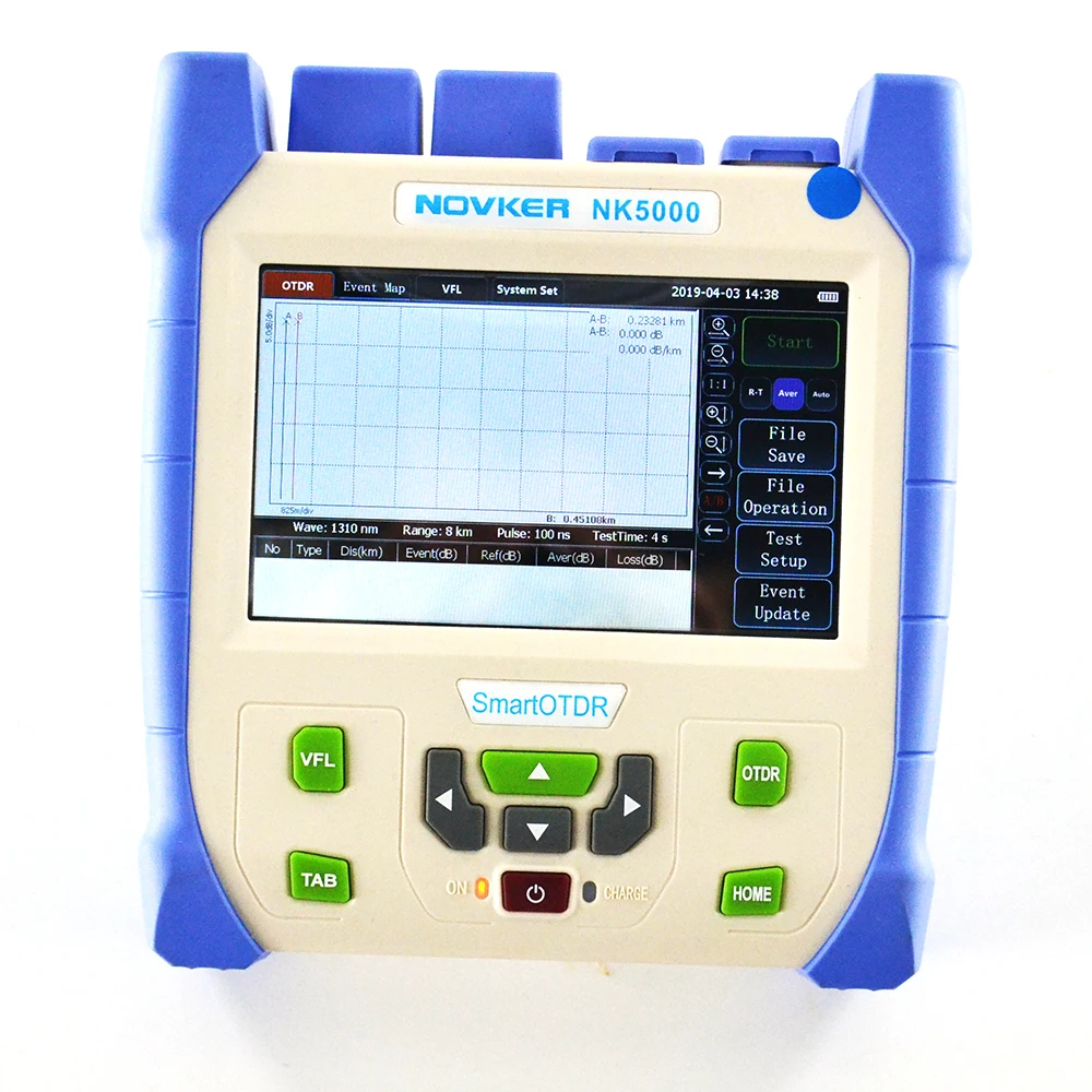 Novker Nk5000 5 дюймовый сенсорный Умный телефон 1310 нм дБ Встроенный VFL OPM и источник