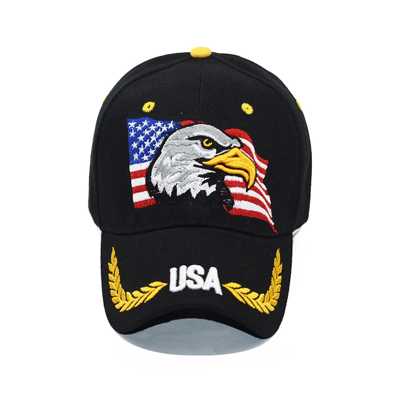 LADUNDI Новая мужская бейсбольная кепка с вышитым американским флагом Snapback шляпа