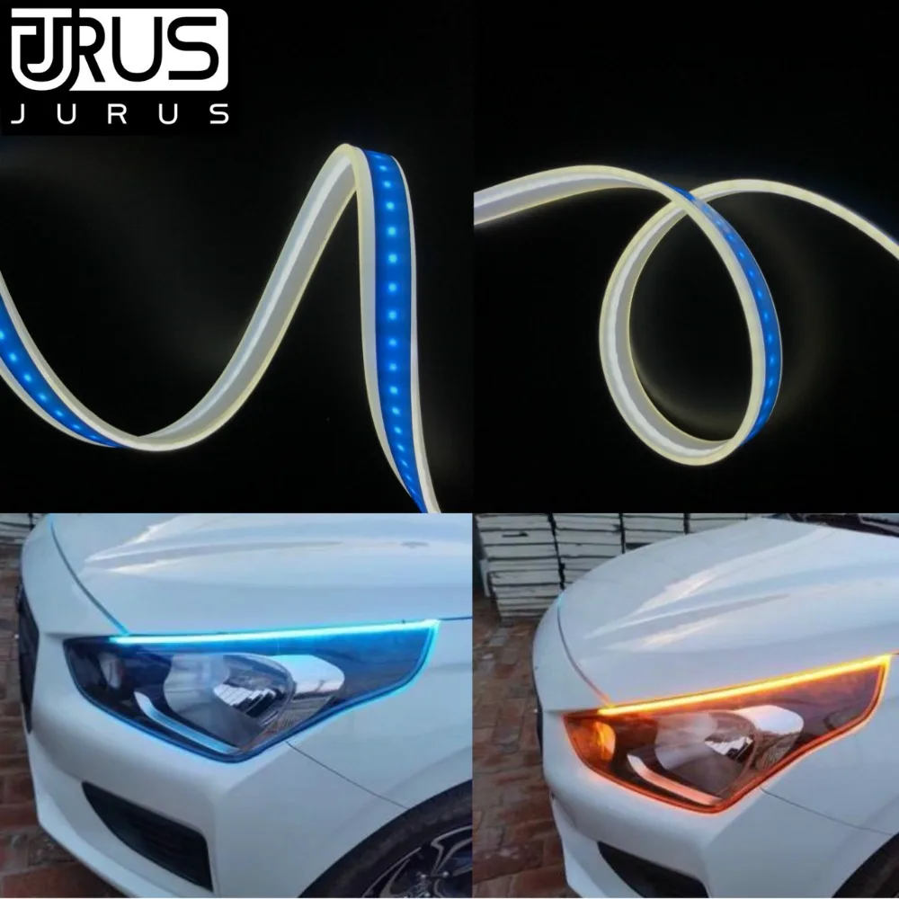 JURUS 2 шт. гибкая светодиодная лента DRL дневные ходовые огни мотоцикл