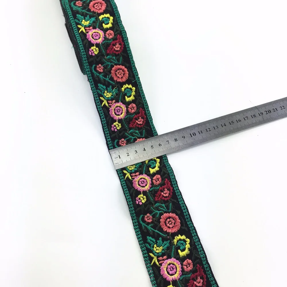 Этнические кружевная лента с вышивкой DIY Швейные на одежду аксессуары цветочный