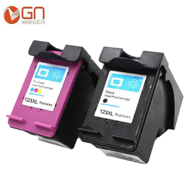 GN 2 шт чернильный картридж Замена для HP 123XL 123 Deskjet 1110 2130 2132 2133 2134 3630 3632 3637 ENVY 3638 4513 4520