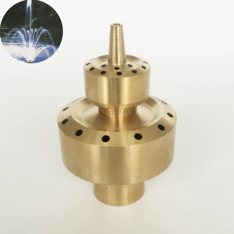 

1" 1.5" Brass Double 2 Layer Shining Coat Flower Column Fountain Nozzles