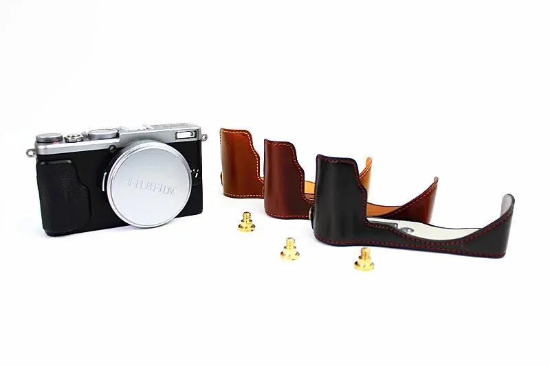 Новый чехол из натуральной кожи для камеры FujiFilm Fuji X70|leather camera case|camera caseleather case for |