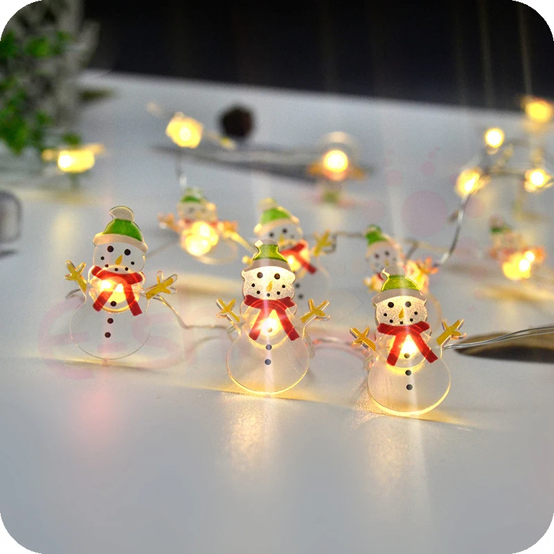 Jiaderui LED Снеговик медная проволока Гирлянда Новогодние огни 2 м 20LED Рождественская