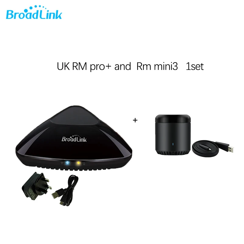 UK rm3 and rm mini3 Broadlink RM33 RM Pro+/RM Mini3 wifi/IR/RF умный Универсальный пульт управления, умный дом пульт дистанционного управления работает с Alexa/Google Home - Комплект: UK rm3 and rm mini3