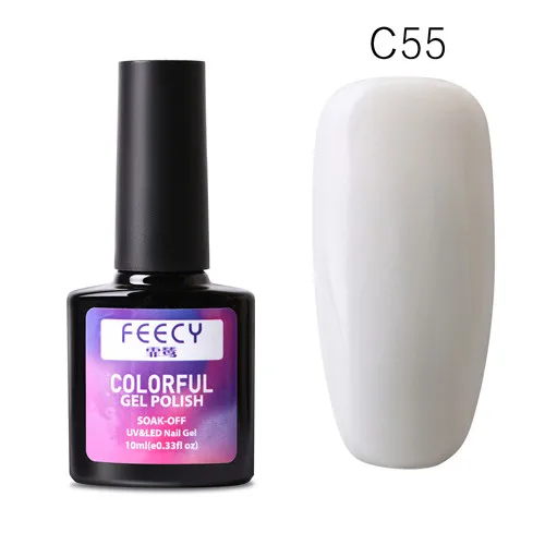 Feecy C55 60 цветов 10 мл замачиваемый УФ светодиодный Гель-лак для ногтей Новое поступление грунтовка гель лак основа не протирать верхнее покрытие ногтей художественный Гель-лак для ногтей набор - Цвет: Feecy C55