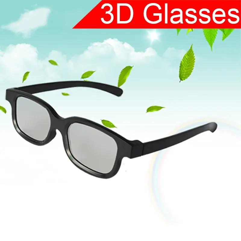 Новинка 100 шт./лот черные круглые поляризованные 3D очки кино ЖК Видео игровой