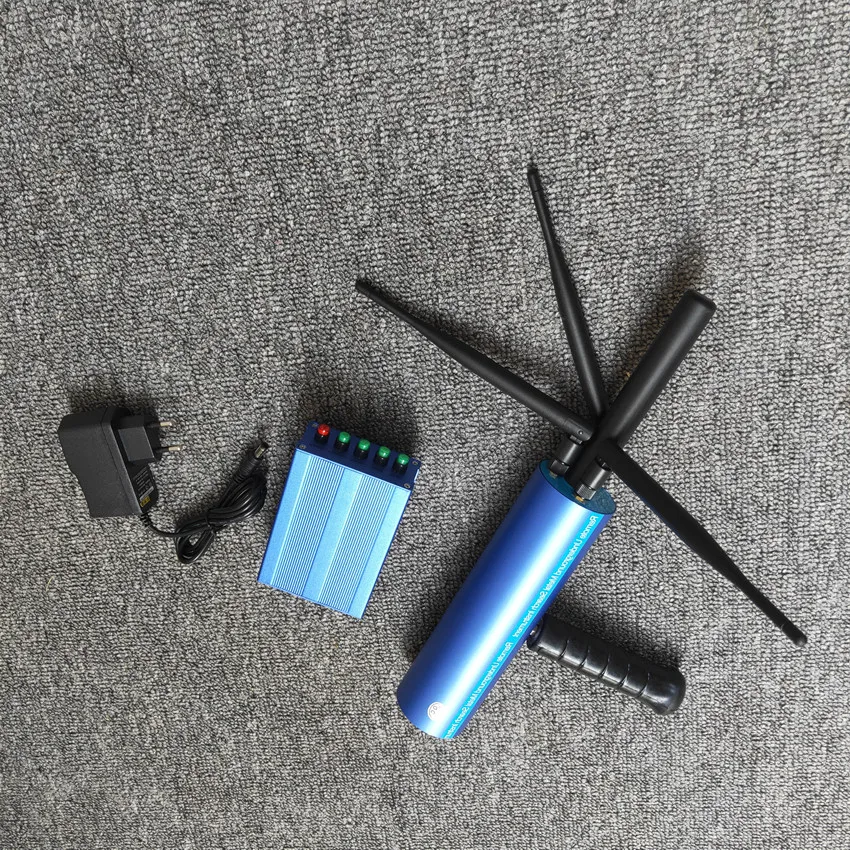 New Blue Enhanced Signal Three Antennas Remote Location AKS Remote Locator Underground Metal Detector Treasure Finder