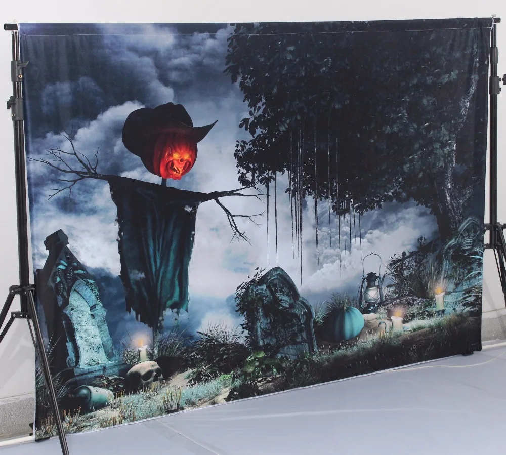 VinylBDS Фотофон на Хэллоуин 5X7Ft мультяшный лес фон облако синий мальчик фоны для