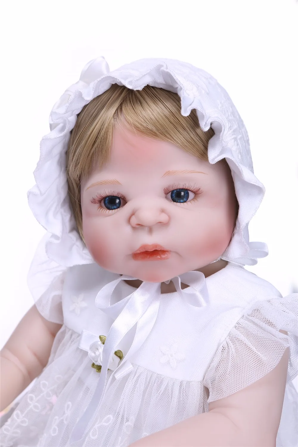 Bebes reborn эксклюзивная Кукла бренд npk 23 &quot57 см полный силикон для новорожденных