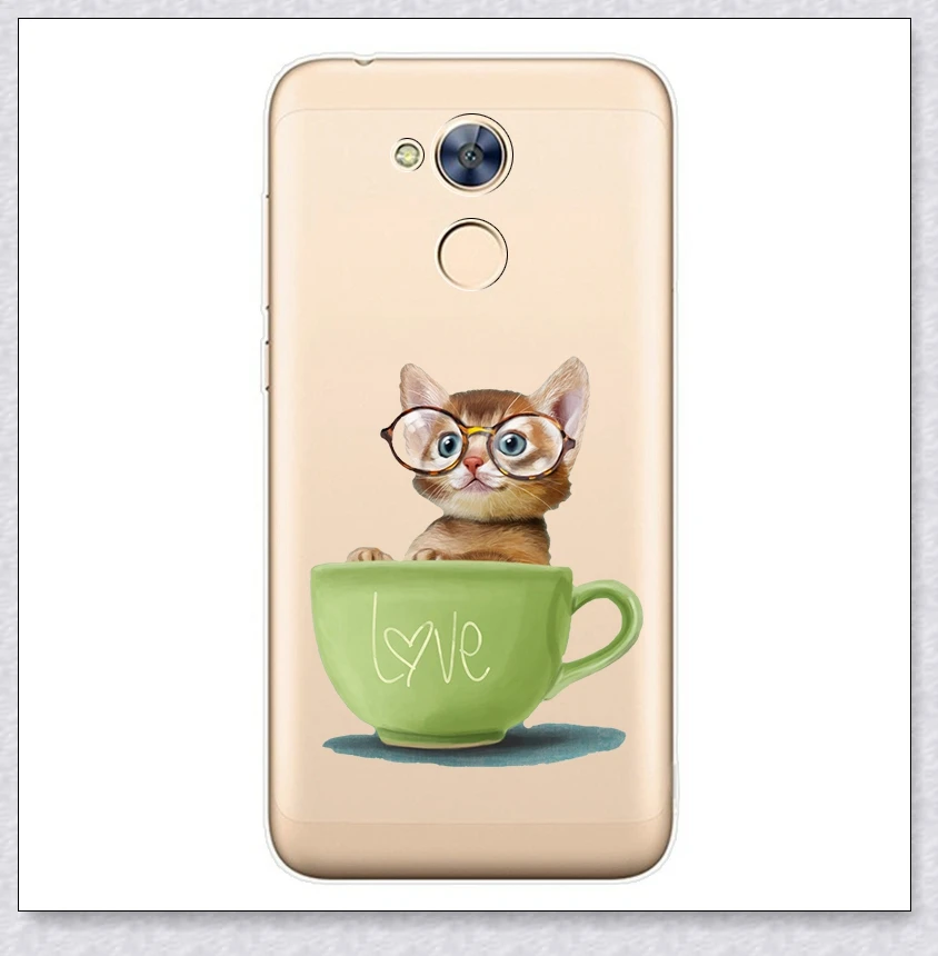 Чехол для телефона huawei Honor 6a, чехол 5,0 дюйма, с милым принтом, силиконовый, мягкий, ТПУ, задняя крышка, чехол для huawei Honor 6a, fundas Capa, бампер - Цвет: Cup Cat