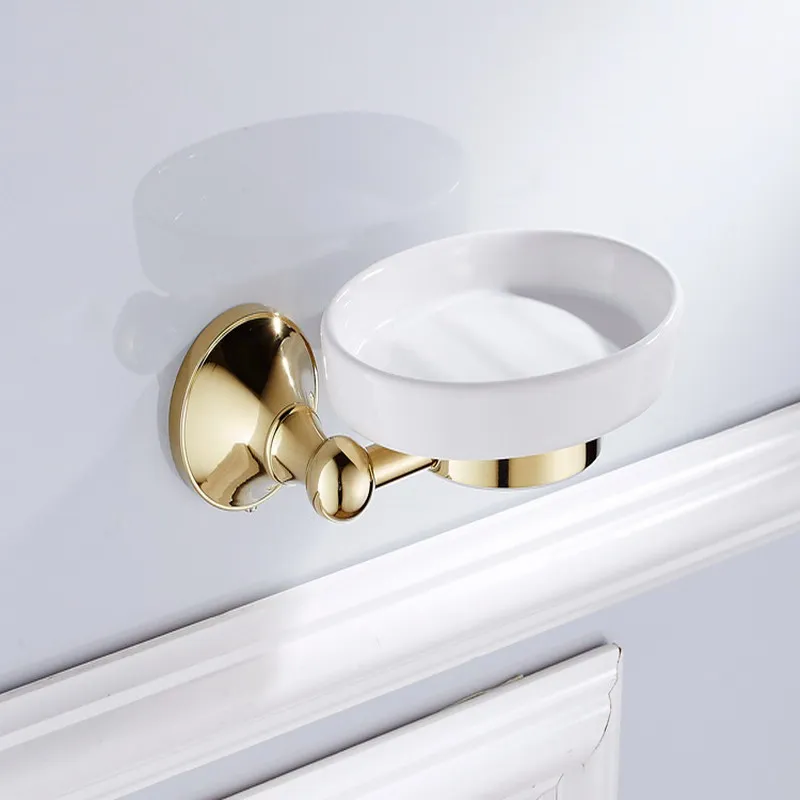 Золотистая мыльница, держатель для мыла, настенный, керамическая мыльница посуды, аксессуар для ванной KD880