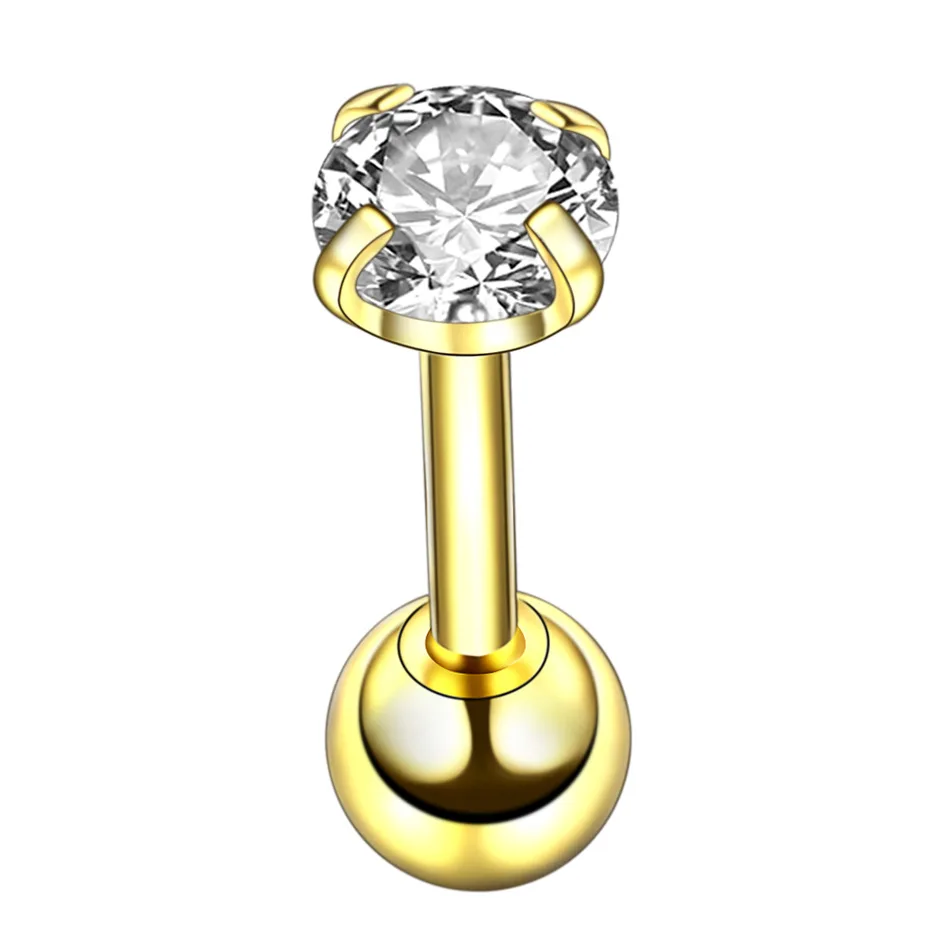 1 шт. сталь Кристалл Циркон уха украшение для козелка бровей Кольца пирсинг пупка