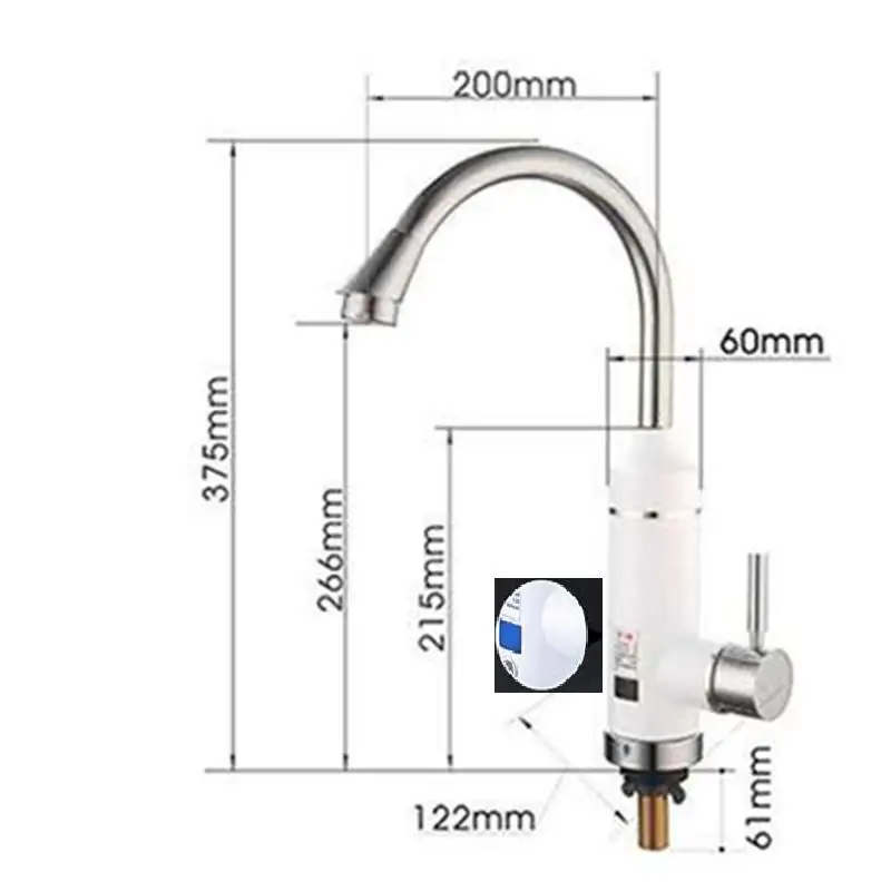 I elbow bottom inlet Кухня отопления Электрический tankless непрерывной мгновенная кран для ванной Hotel умывальник смеситель с Азии plug - Цвет: I elbow bottom inlet
