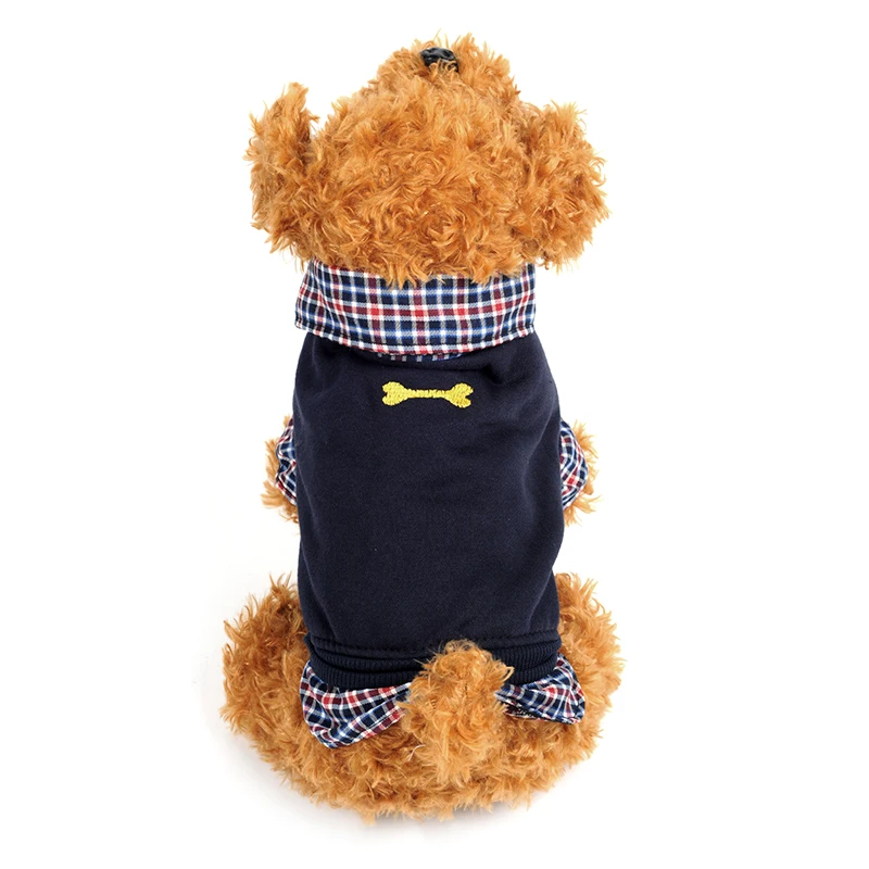 Модная клетчатая Одежда для собак маленькое домашнее животное Чихуахуа Тедди