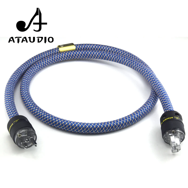 Серебристая Обложка ATAUDIO G5 кабель питания Hi-Fi 6N OFC хорошее качество для