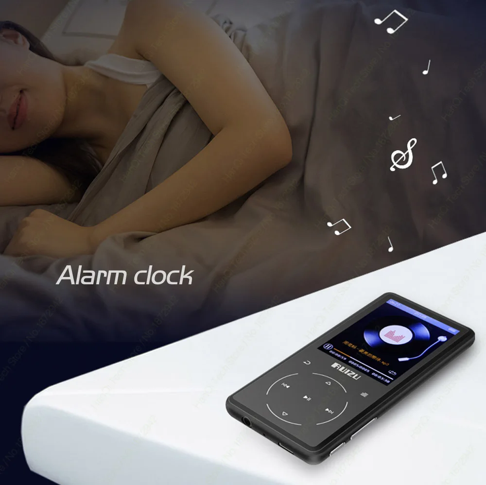 RUIZU D16 Metal Bluetooth MP3 Player Portable Audio 8GB Music Player with Built-in Speaker FM Radio,Recorder,E-Book,Video Player
