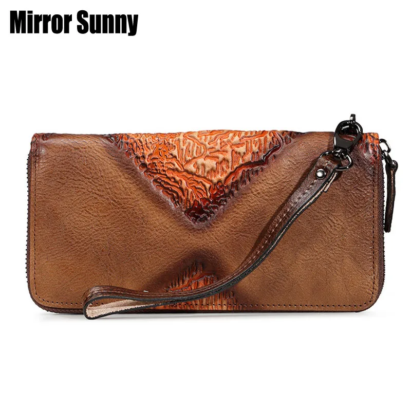 Женский кошелек в стиле ретро дизайнерские кожаные кошельки с ремешком на