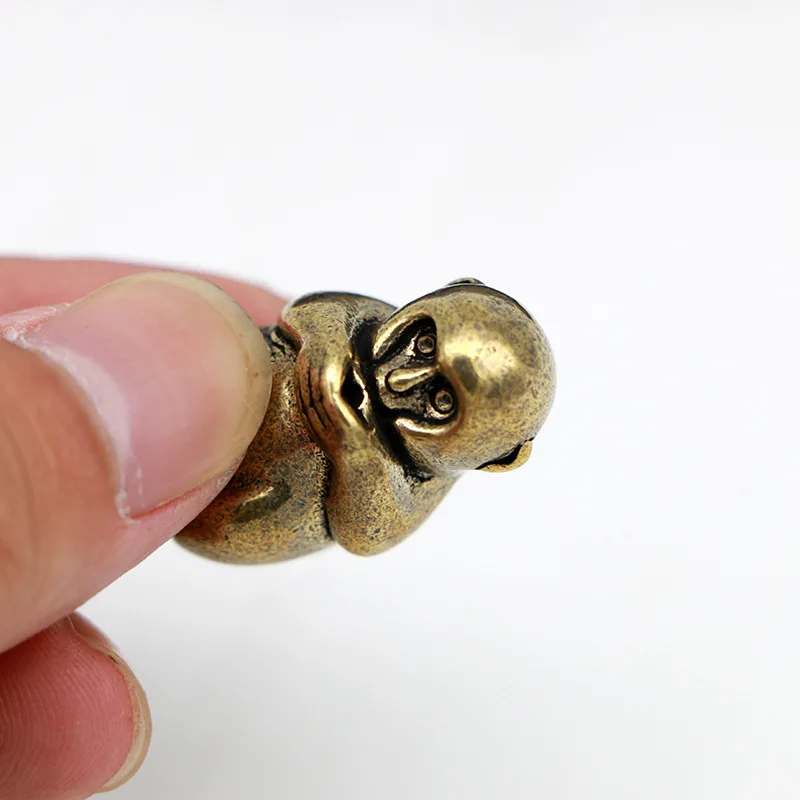 Мини винтажная латунная обезьяна с держателем для благовоний Статуя Фигурка скульптура домашний офис стол декоративная игрушка с орнаментом подарок