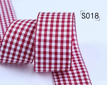 Gingham ленты высокого качества DIY ручной работы 6 9 16 25 38 мм 1/" 3/8" 5/" 1" 1-1/2 дюймов - Цвет: S018