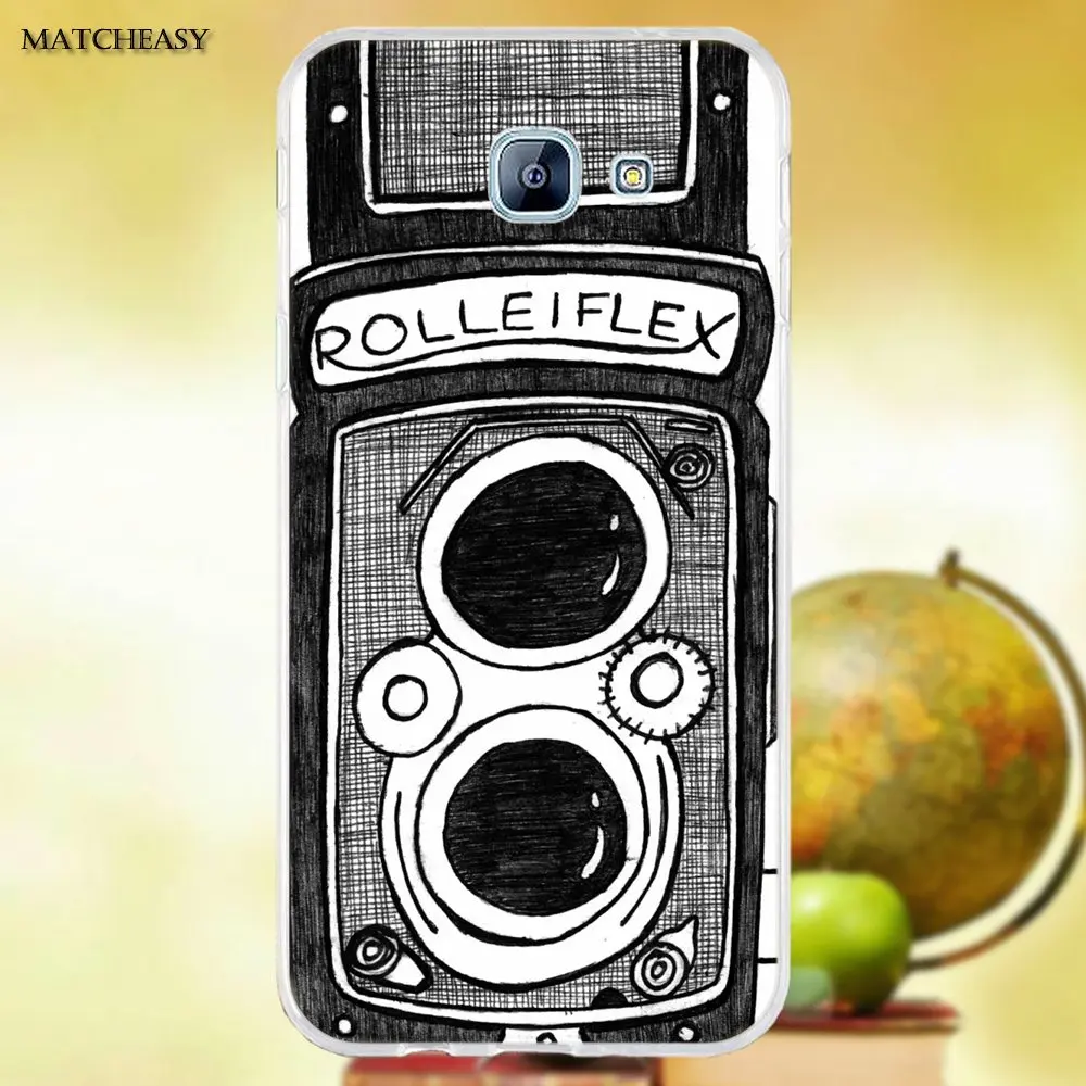 Oedmeb Rolleiflex винтажная Ретро камера для Samsung Galaxy A3 A5 A7 J1 J2 J3 J5 J7 2015 2016 2017 Мягкий ТПУ