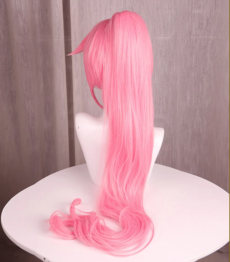 Парик из синтетических волос Длинный розовый парик для косплея тамамо Но