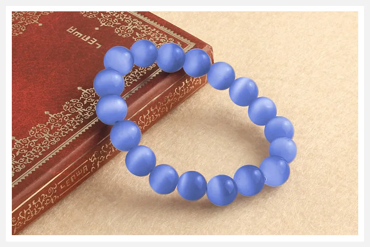 Новинка средний темно синий опал бусины кошачий глаз стрейчевый женский