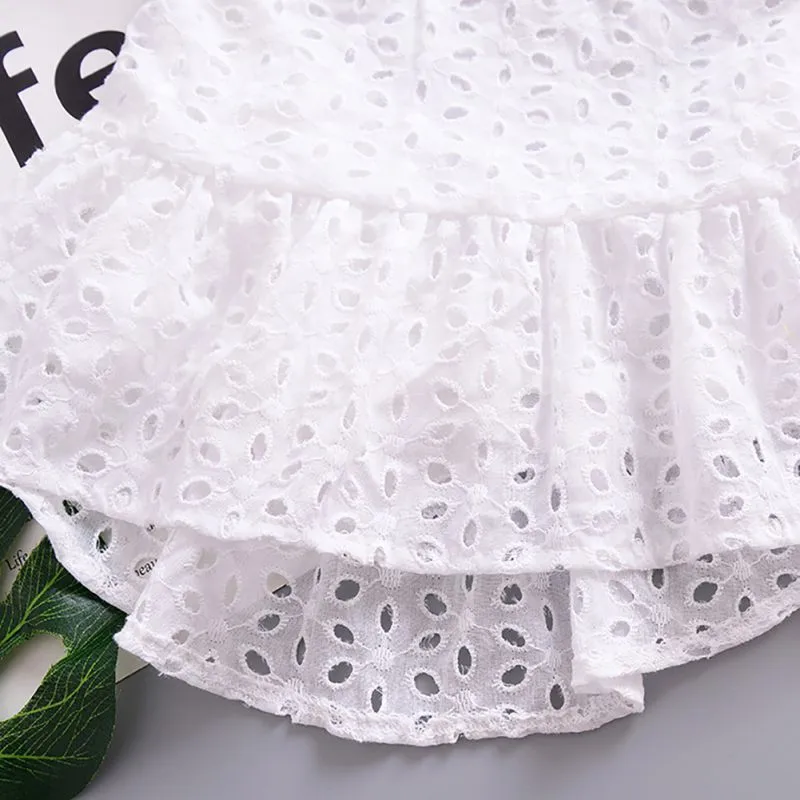 2019 Summer Newborn Baby Dress Clothes Girl Princess Fly Sleeve Lace Infant Dresses | Детская одежда и обувь
