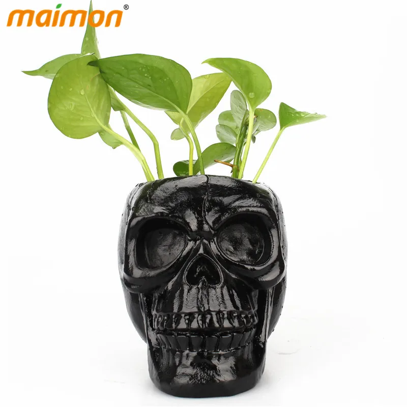 Настольная декоративная резиновая головка черепа для внутренней гидропонной